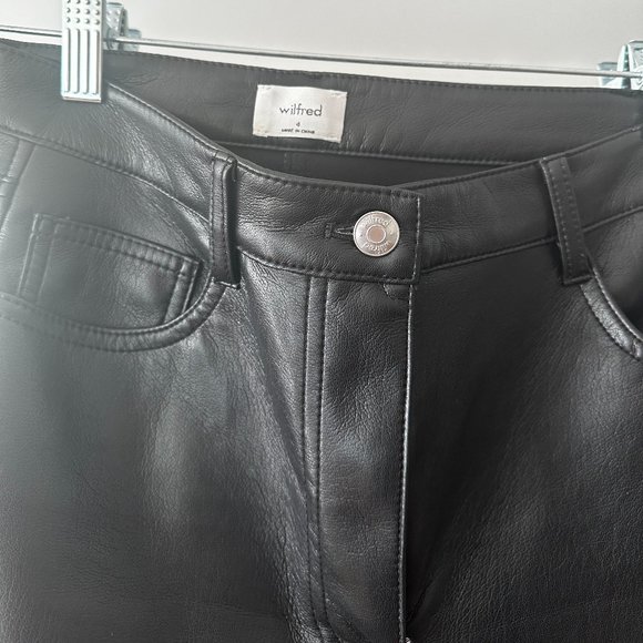 Aritzia Wilfred Melina Straight Leg Faux Leather Pants - Picture 5 of 5